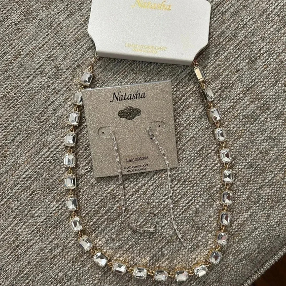 Natasha Earrings Cubic Zirconia - Picture 1 of 8